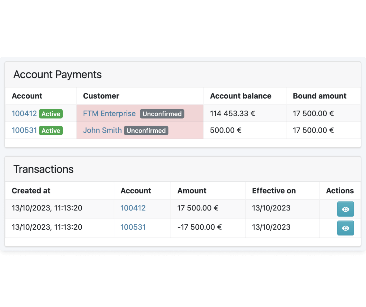 Lease product setup