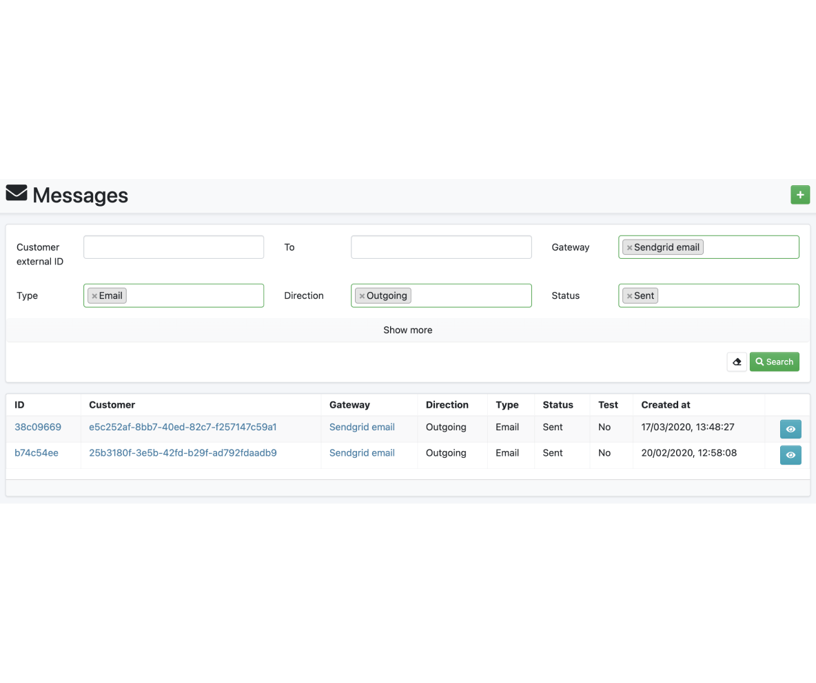 Payments, reports, and communications